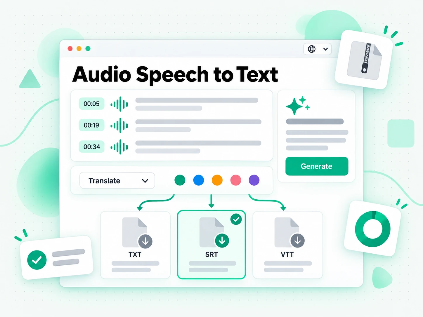 Audio Speech to Text: rewriting a speech transcript into a new article or script