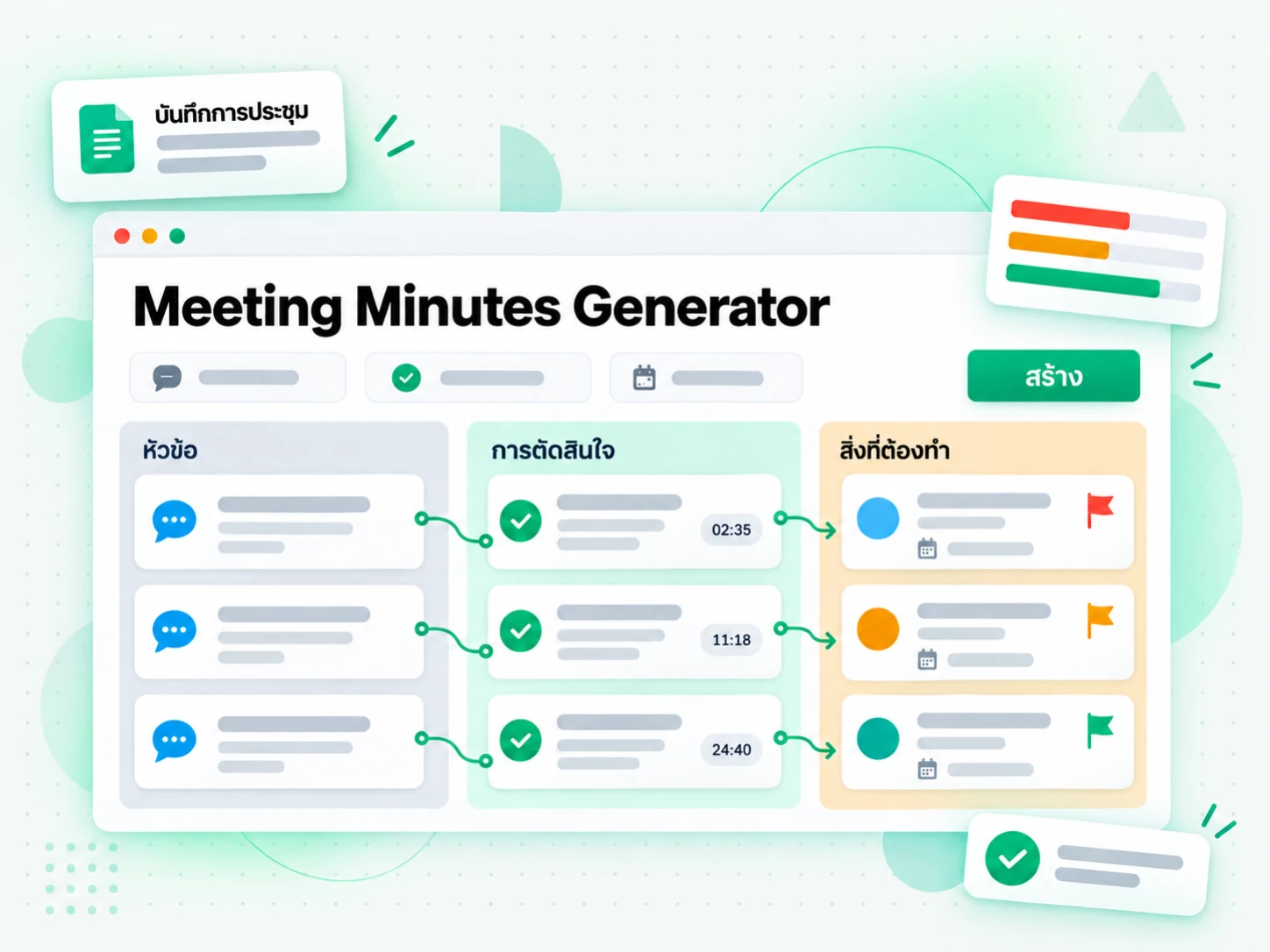 Meeting Minutes Generator: ดึงรายการสิ่งที่ต้องทำจากไฟล์เสียง