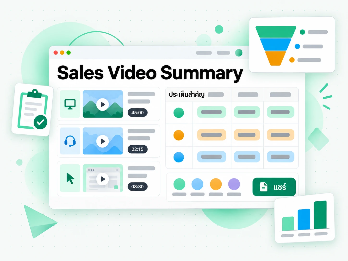 Sales Video Summary และการนำเสนอ