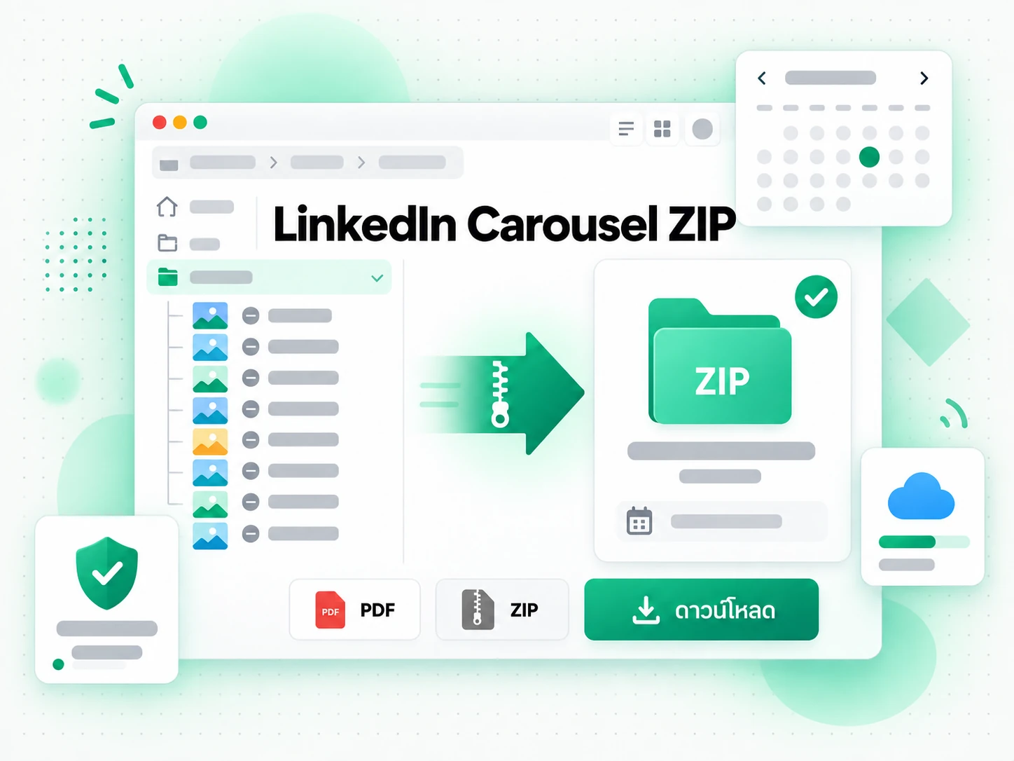 LinkedIn Carousel ZIP สำรองไว้เอง