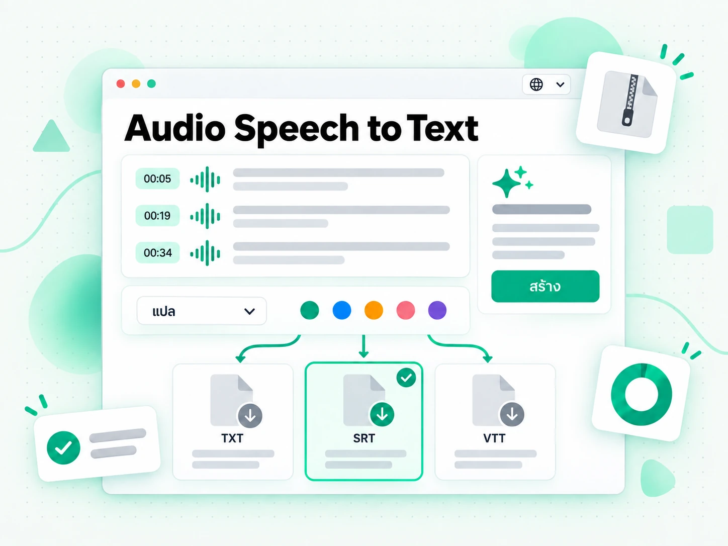Audio Speech to Text เป็นบทความใหม่
