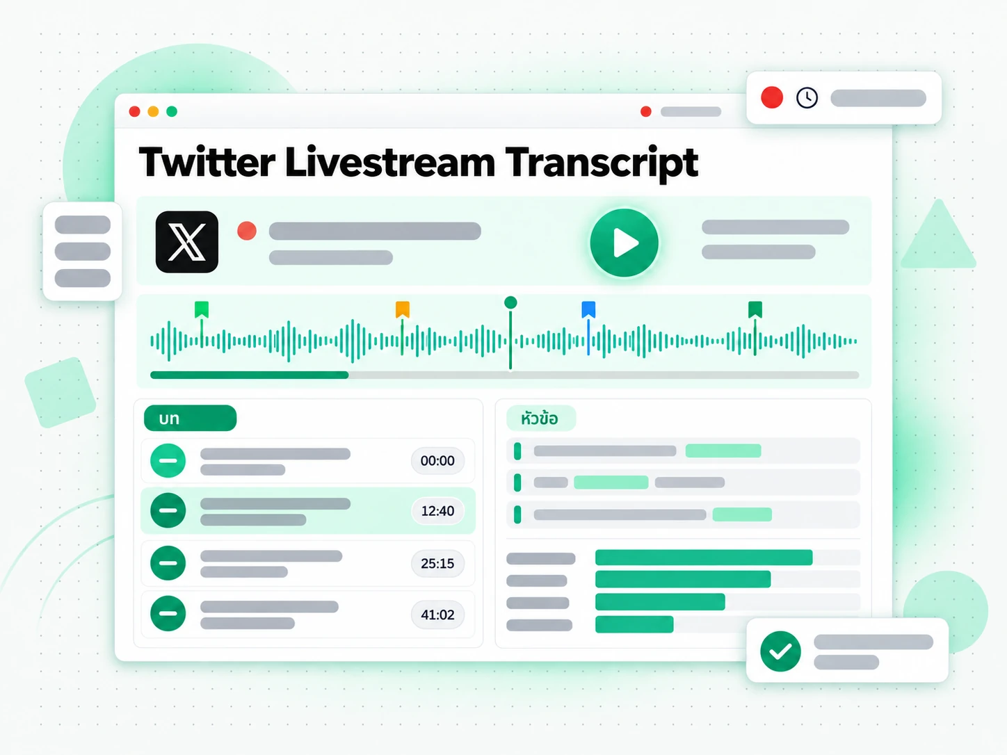 Twitter Livestream Transcript ไฮไลต์สำคัญ