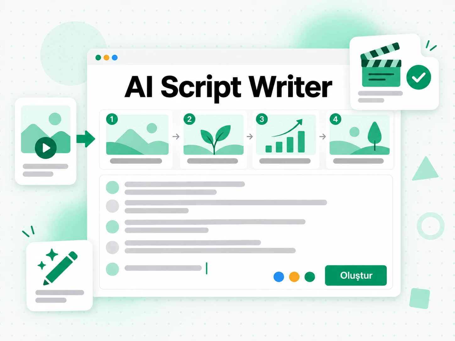 AI Script Writer: transkriptinden bir videoyu yeni senaryo veya dilde yeniden oluşturma