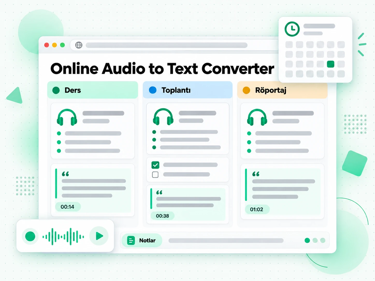 Online Audio to Text Converter: bir ses transkriptini çalışma ve toplantı notlarına dönüştürme