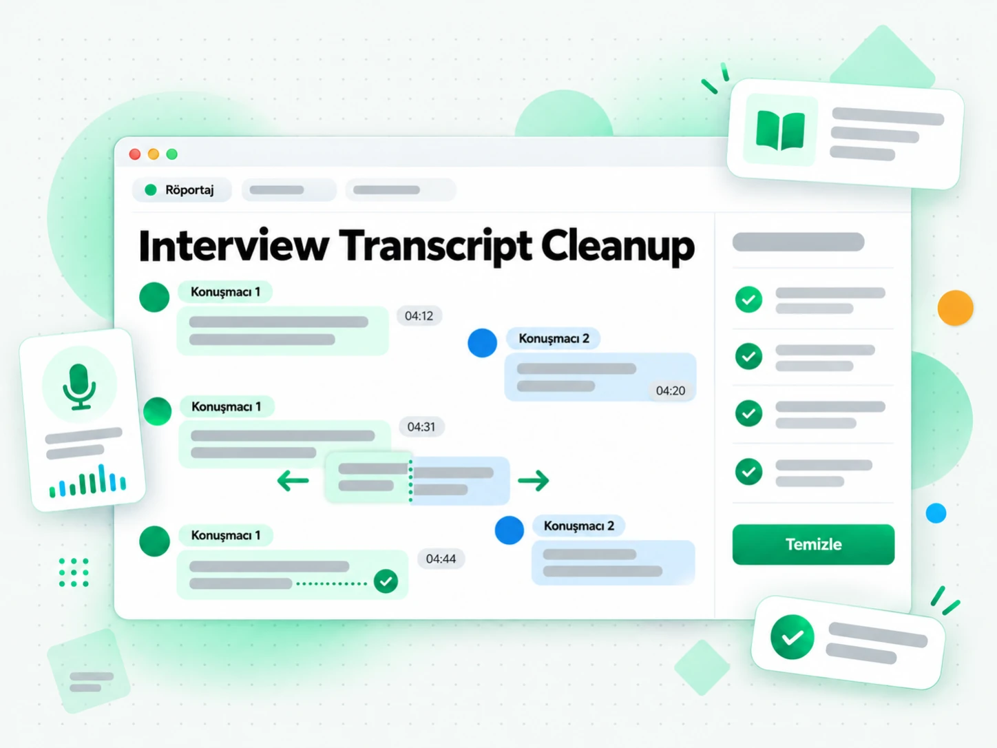 Interview Transcript Cleanup: bir mülakat transkriptini yapay zeka ile düzenleme