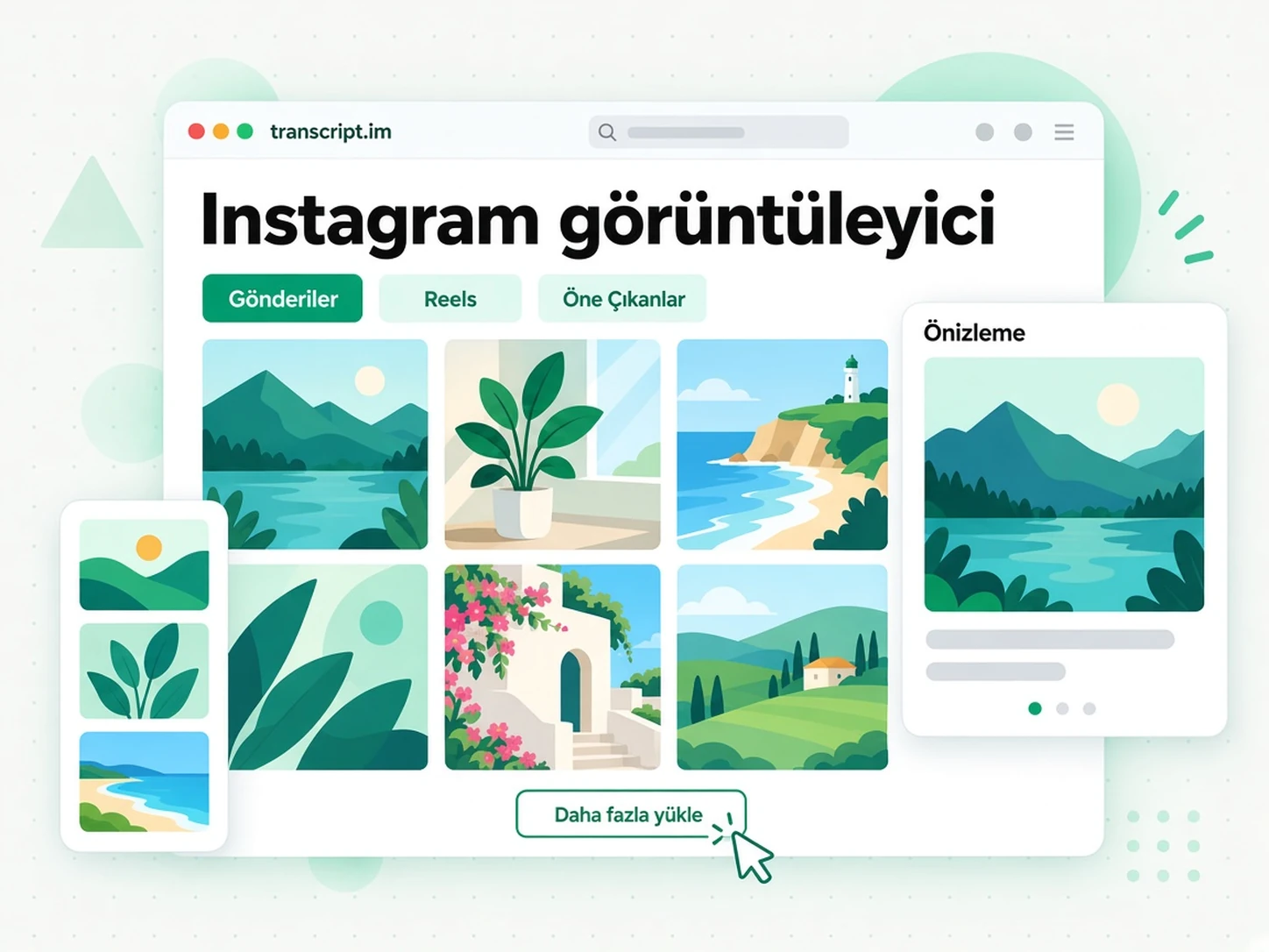 Instagram görüntüleyici: Gönderilere, Reels videolarına ve Öne Çıkanlara göz atın