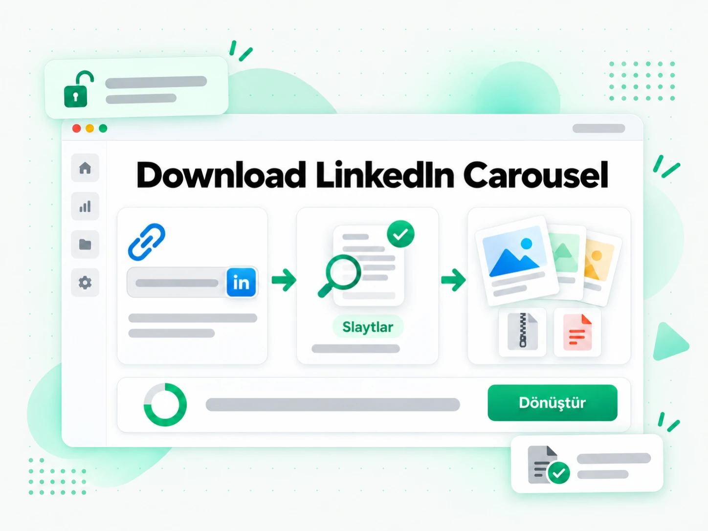 Download LinkedIn Carousel: LinkedIn belge gönderisi URL'sini carousel indiriciye girme