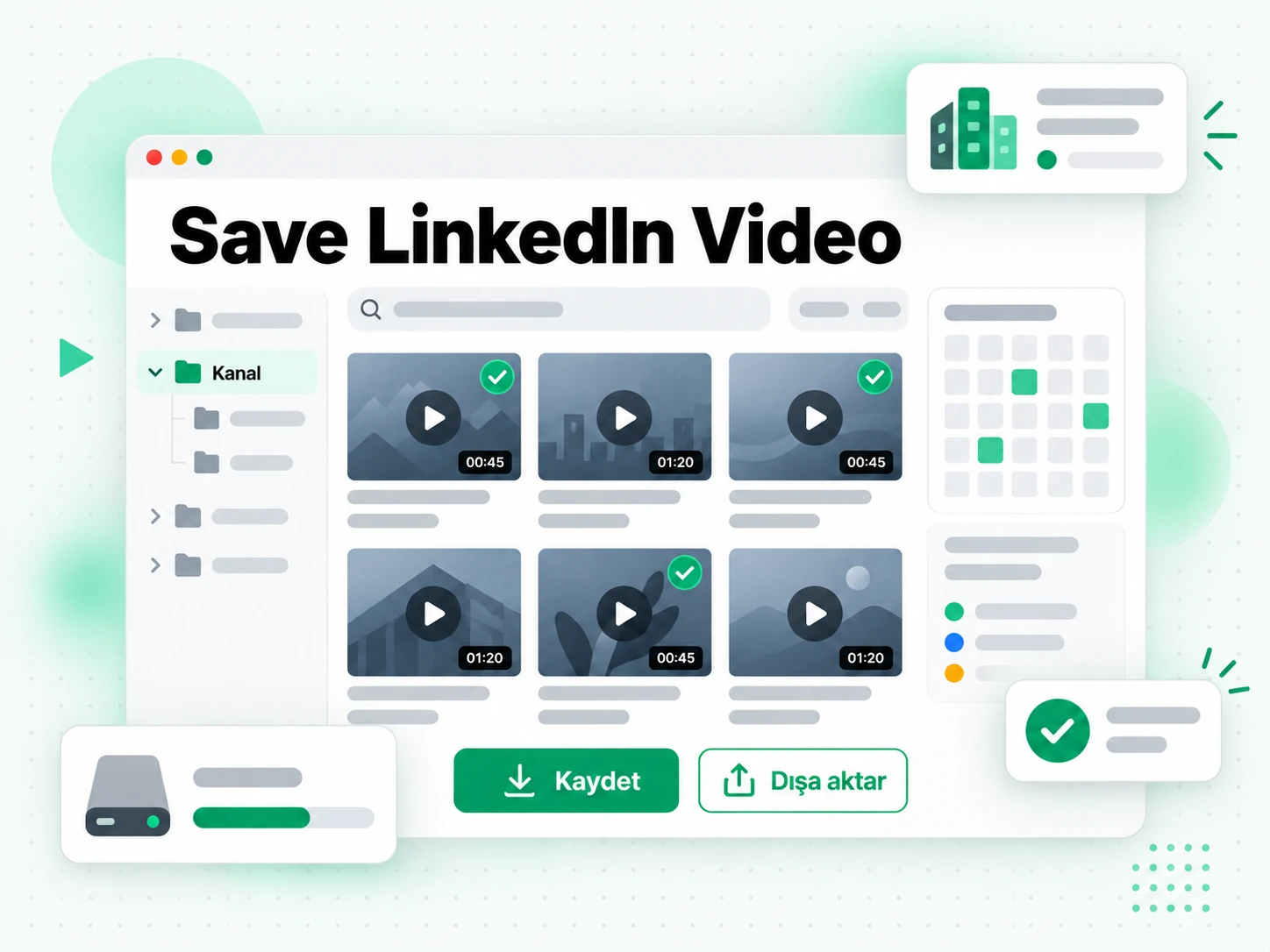 Save LinkedIn Video: bir pazarlama ekibinin kendi LinkedIn şirket videosunu arşivlemesi