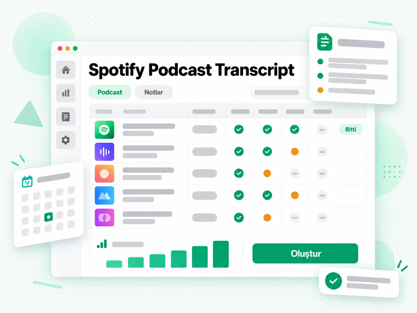 Spotify Podcast Transcript: bir podcast transkriptinden içerik notları ve makaleler yeniden oluşturma