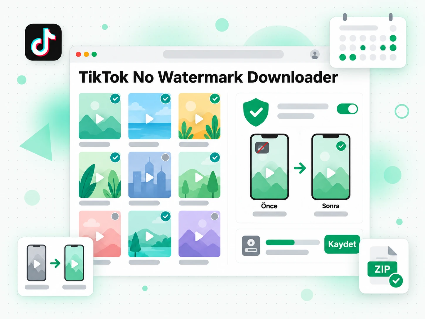 TikTok No Watermark Downloader: bir içerik üreticinin kendi TikTok profilinden videoları yedeklemesi