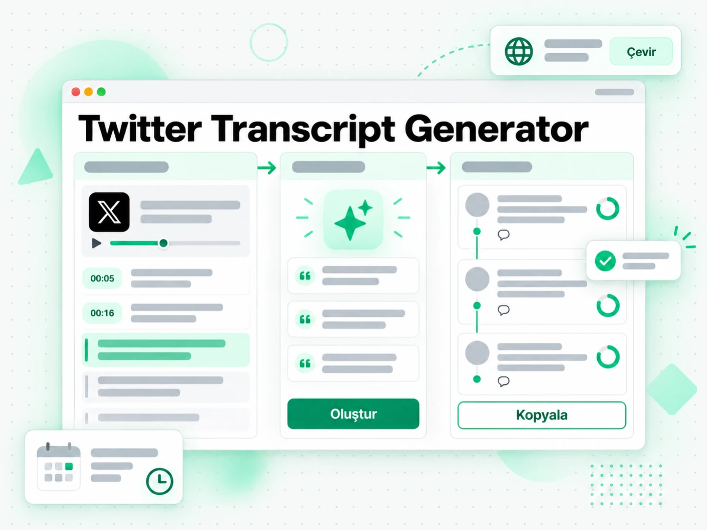 Twitter Transcript Generator: bir içerik üreticinin kendi Twitter video transkriptini yazılı bir başlığa dönüştürmesi