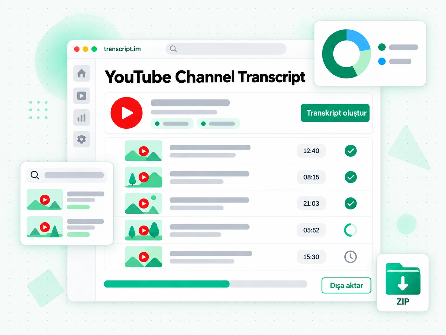 YouTube Channel Transcript: bir YouTube kanalındaki tüm videoları paralel olarak işleyen araç