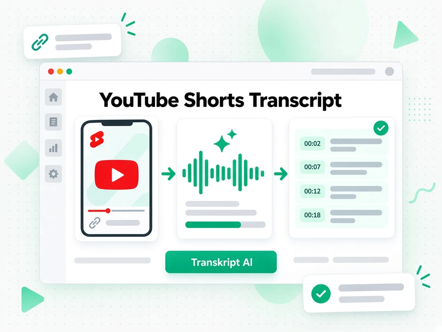 YouTube Shorts Transcript: Shorts Bağlantısını Transkripte Dönüştürün