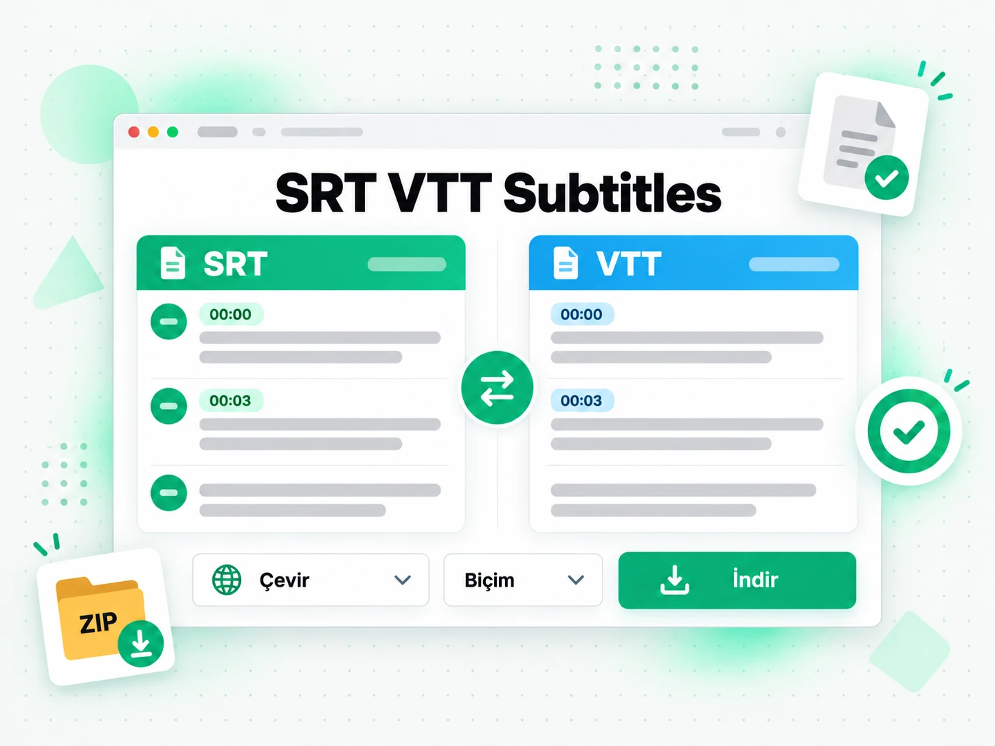 SRT VTT Subtitles: YouTube altyazı metnini çevirme ve dışa aktarma