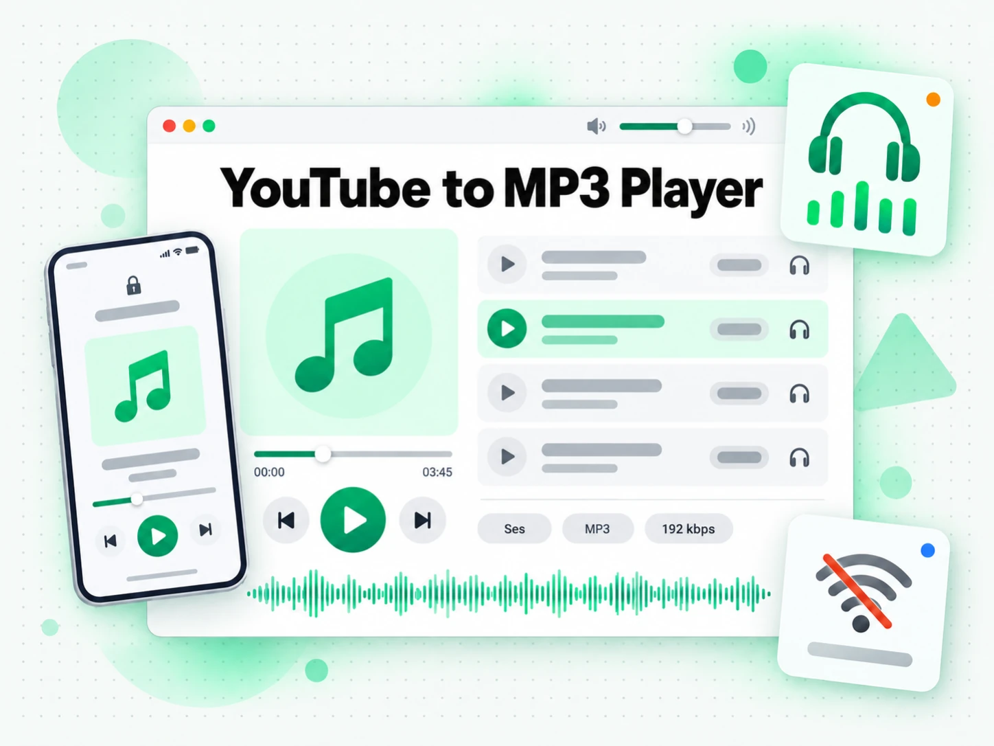 YouTube to MP3 Player: lisanslı veya Creative Commons bir videodan sesi MP3'e aktarma