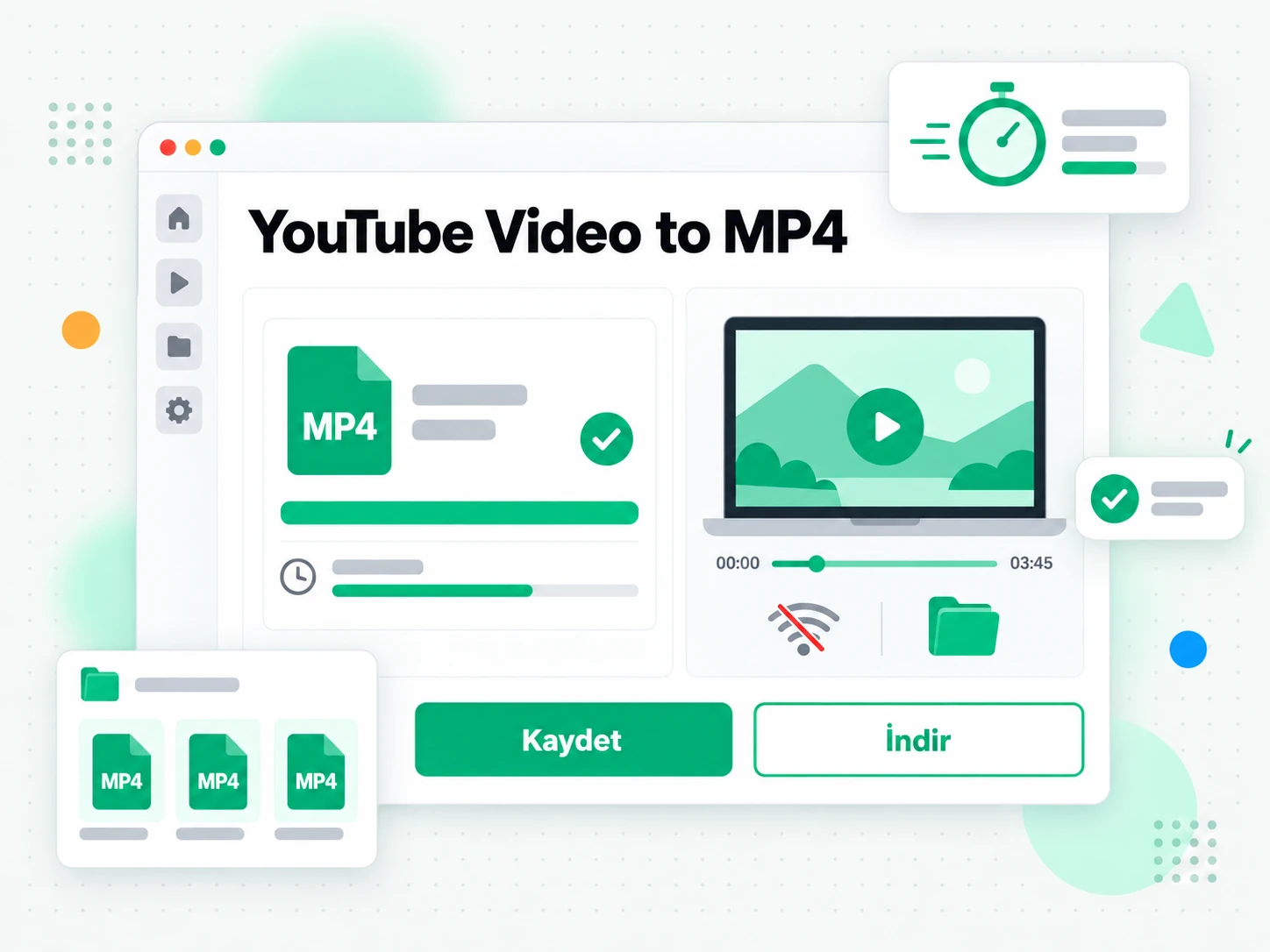YouTube Video to MP4: bitmiş MP4 dosyasını indirme