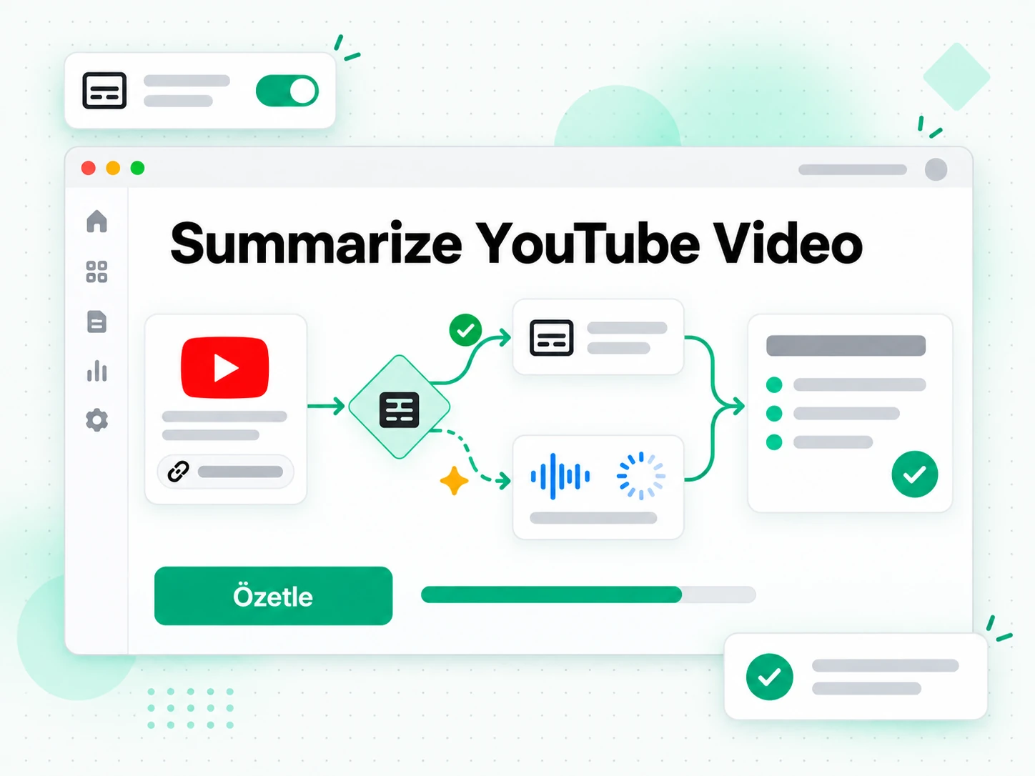 Summarize YouTube Video: bir YouTube bağlantısını YouTube video özetleyiciye yapıştırma