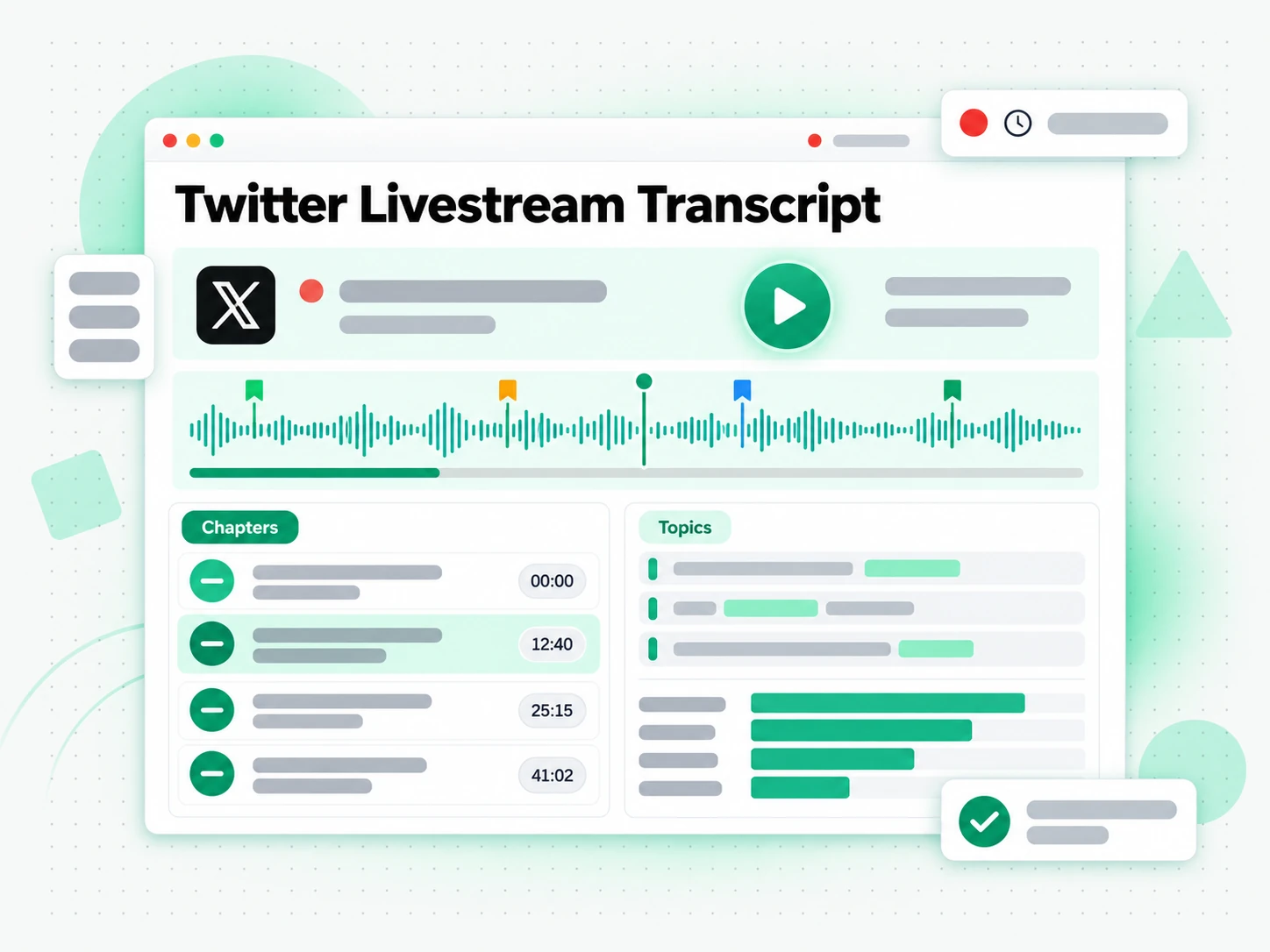 Twitter Livestream Transcript: analyst reviewing a transcribed Twitter livestream highlight