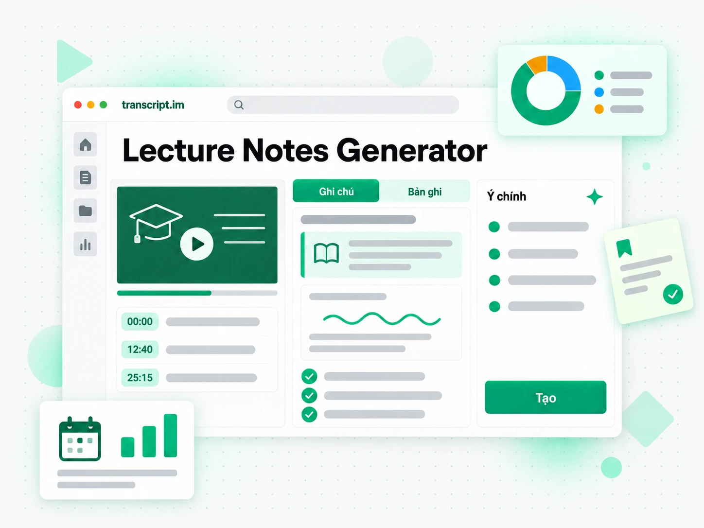 Lecture Notes Generator biến video bài giảng thành ghi chú học tập có cấu trúc