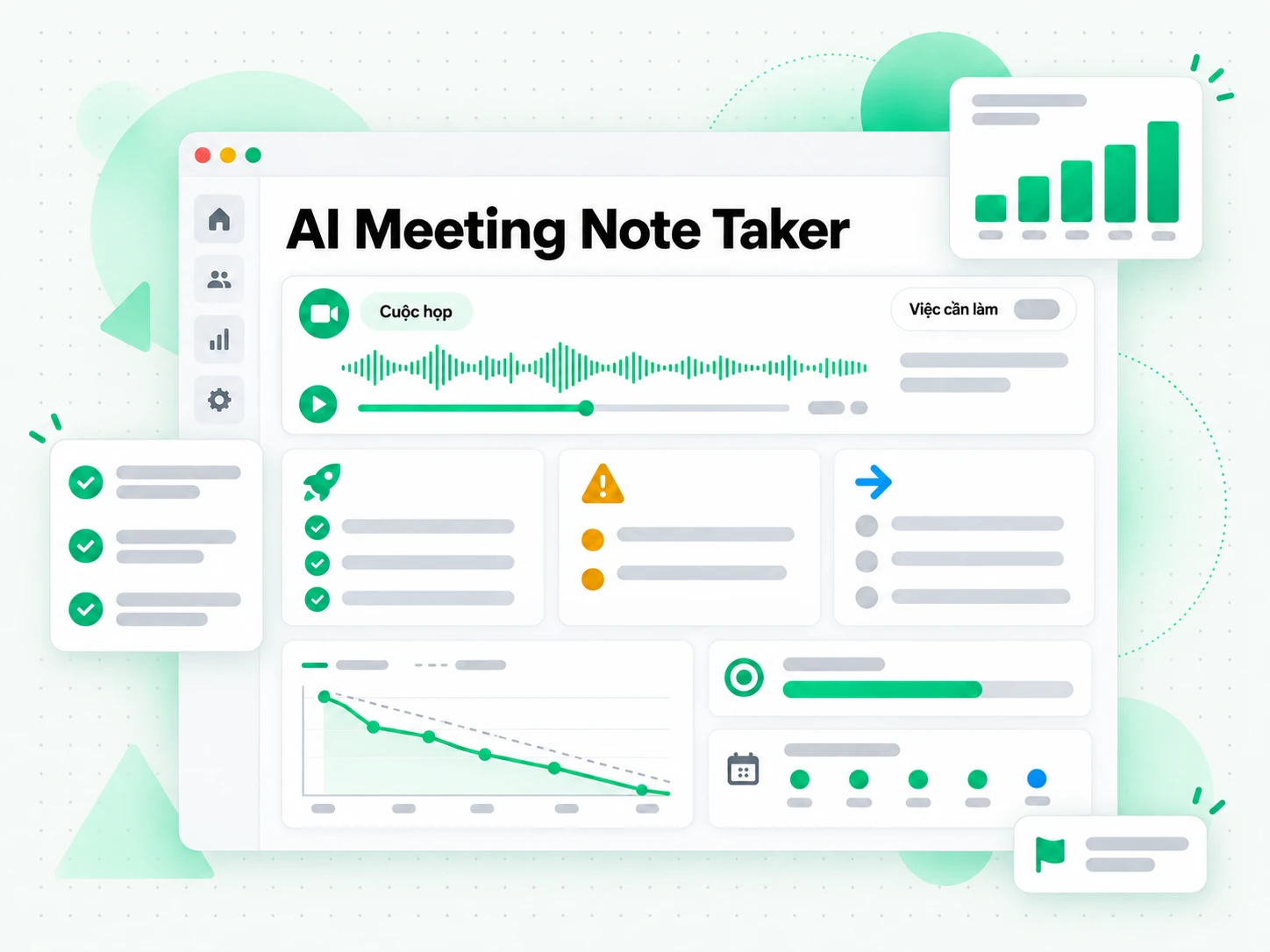 AI Meeting Note Taker dùng cho họp đứng và họp đánh giá sprint