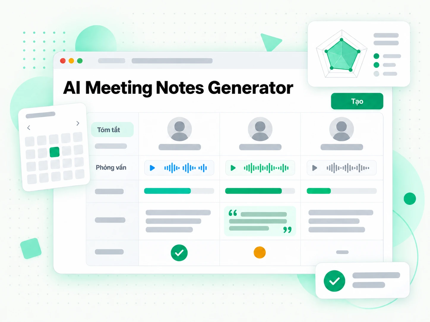 AI Meeting Notes Generator cho buổi phỏng vấn và họp đánh giá tuyển dụng