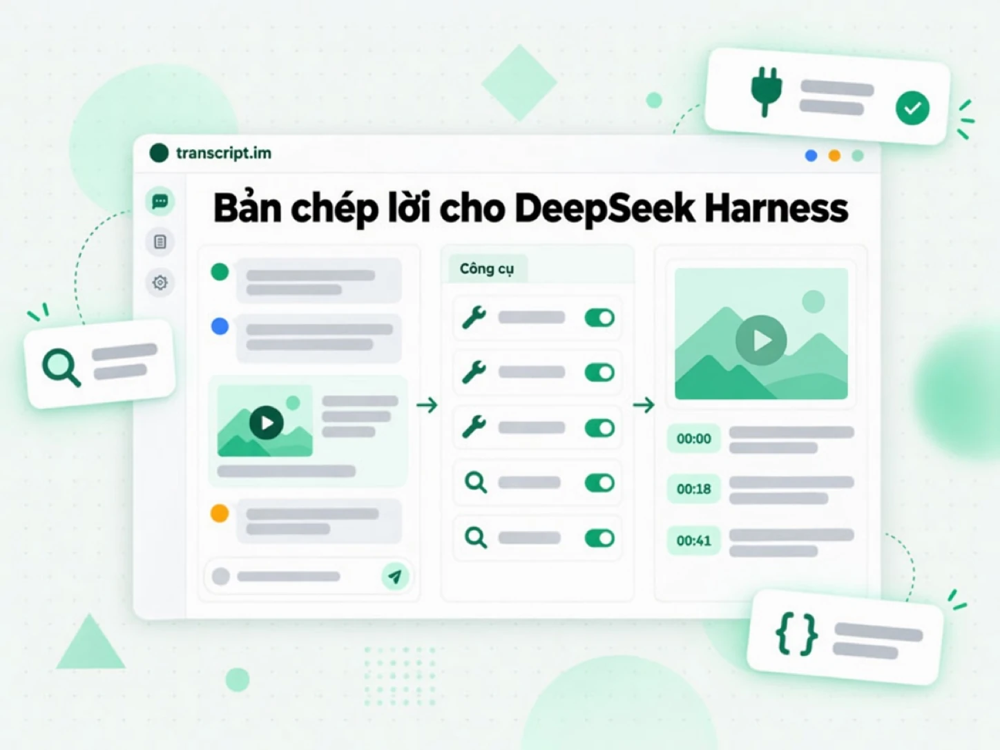 Bản chép lời cho DeepSeek Harness: tác nhân gọi công cụ chép lời gốc trên liên kết video