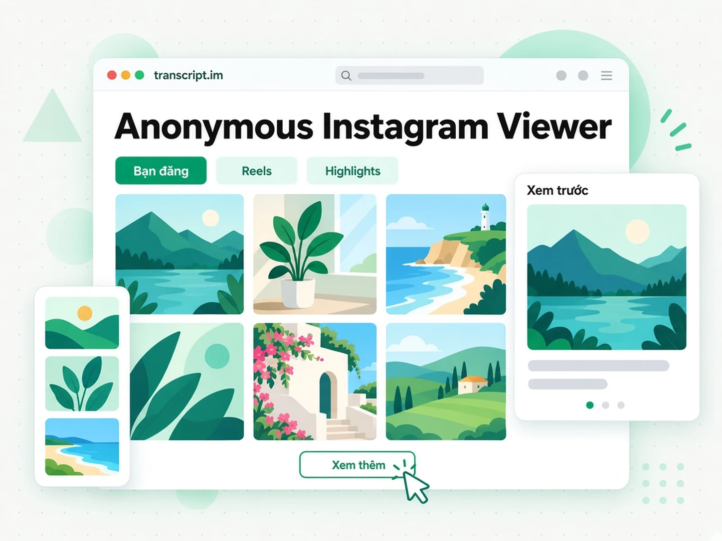 Anonymous Instagram Viewer: Duyệt bài viết, Reels và Highlights