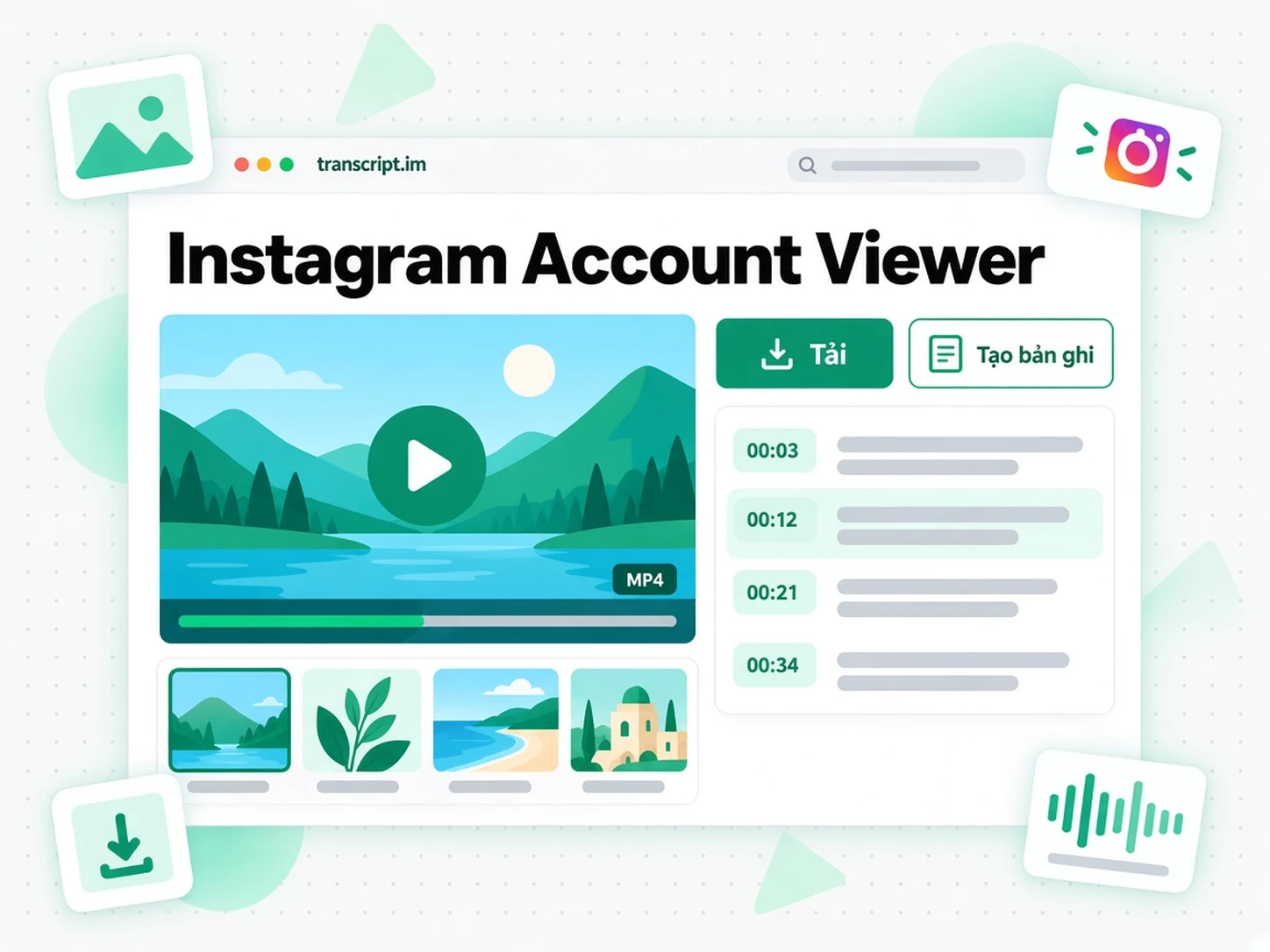Instagram Account Viewer: Tải xuống hoặc chuyển lời thoại những gì bạn tìm thấy