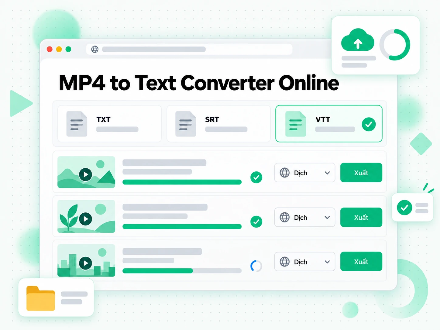 MP4 to Text Converter Online rồi viết lại thành kịch bản mới