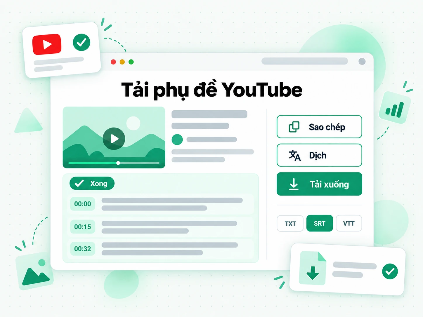 Tải phụ đề YouTube: sao chép, dịch hoặc tải xuống bản ghi đã hoàn tất