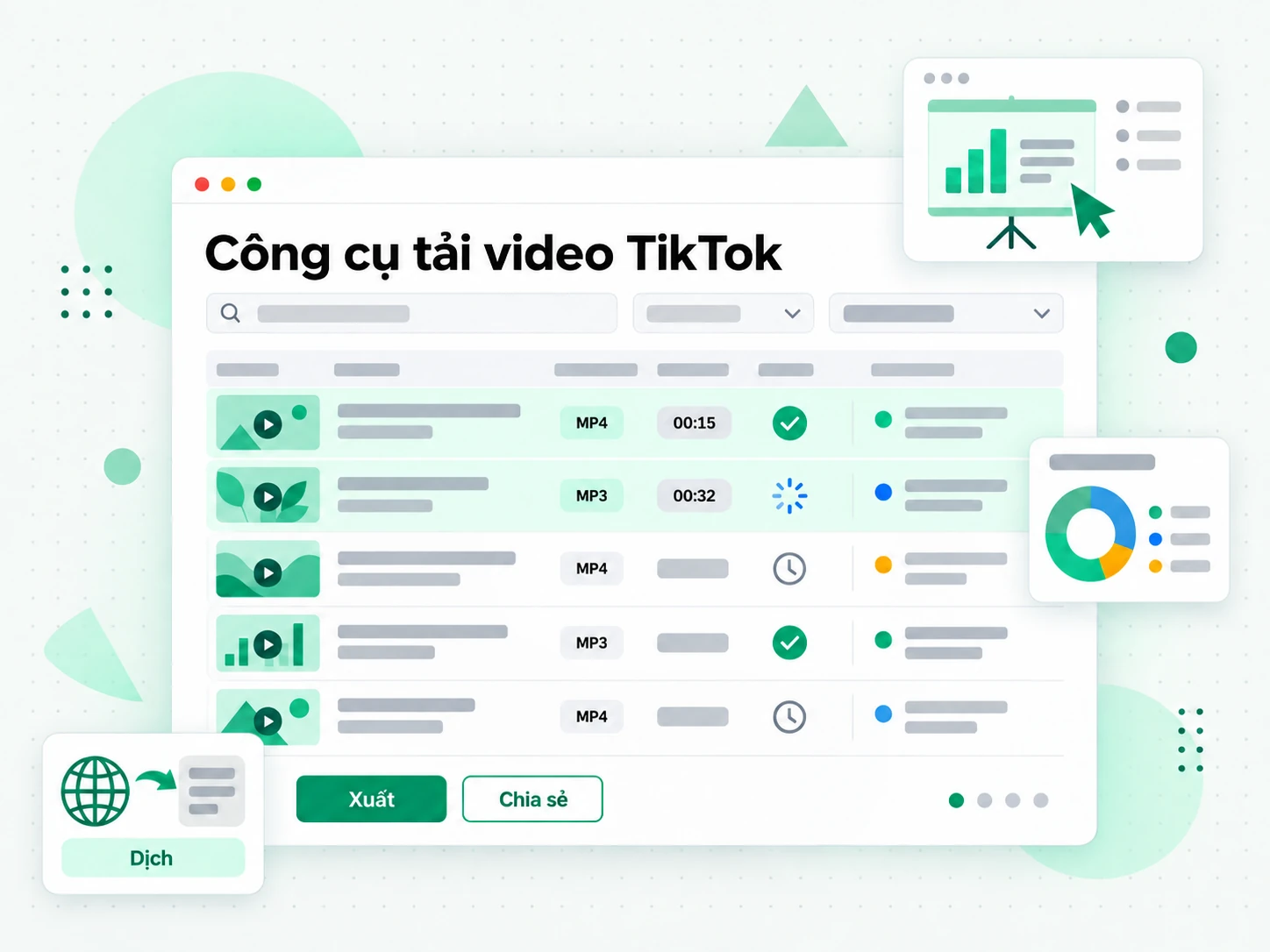 Công cụ tải video TikTok giúp đội social xem lại video khách hàng đã duyệt