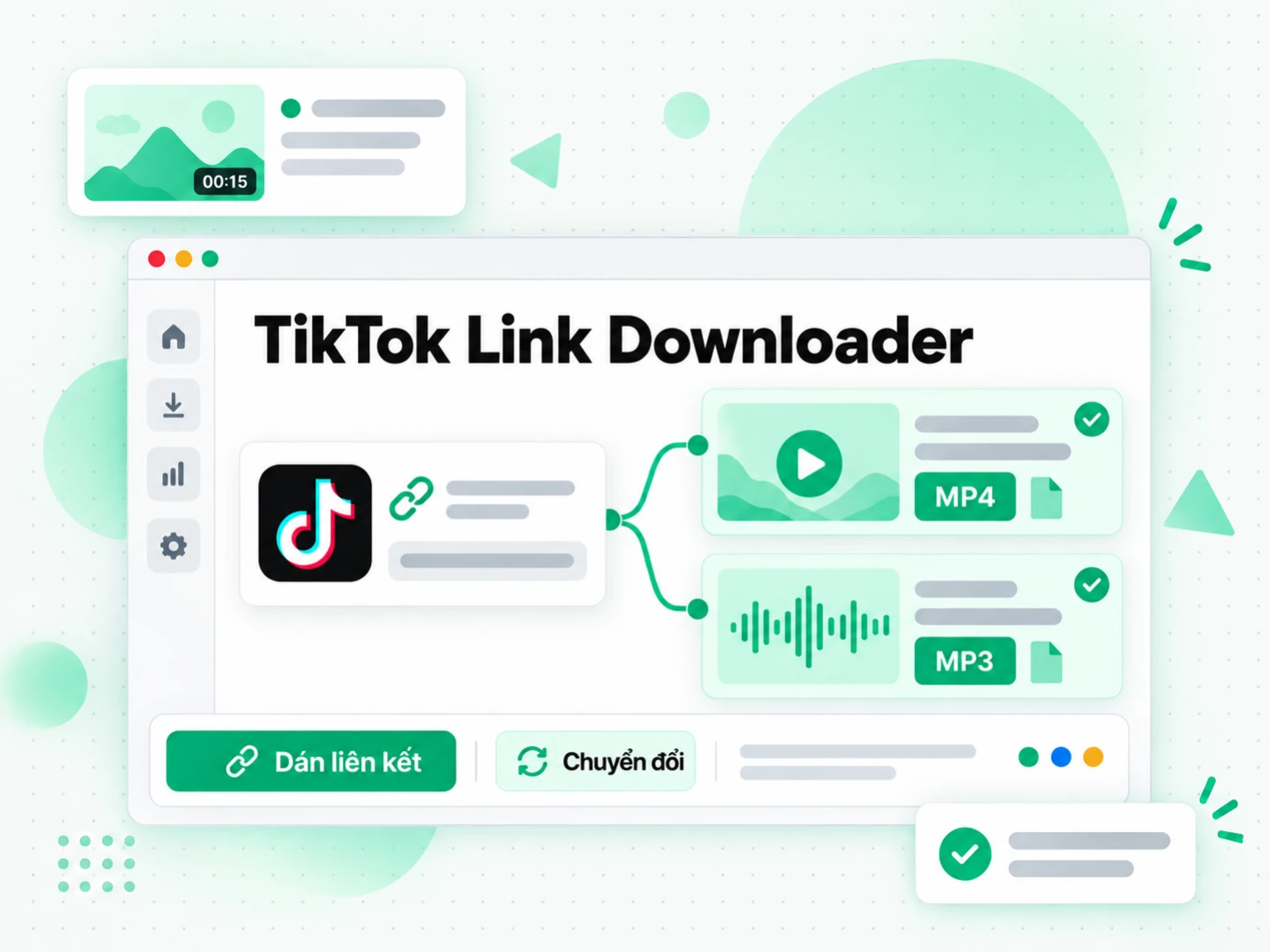 TikTok Link Downloader: dán liên kết TikTok vào ô tải xuống