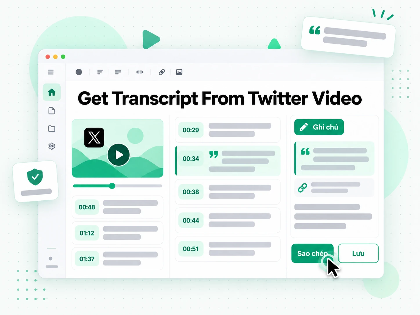 Get Transcript From Twitter Video giúp nhà báo ghi lại video lan truyền thành trích dẫn