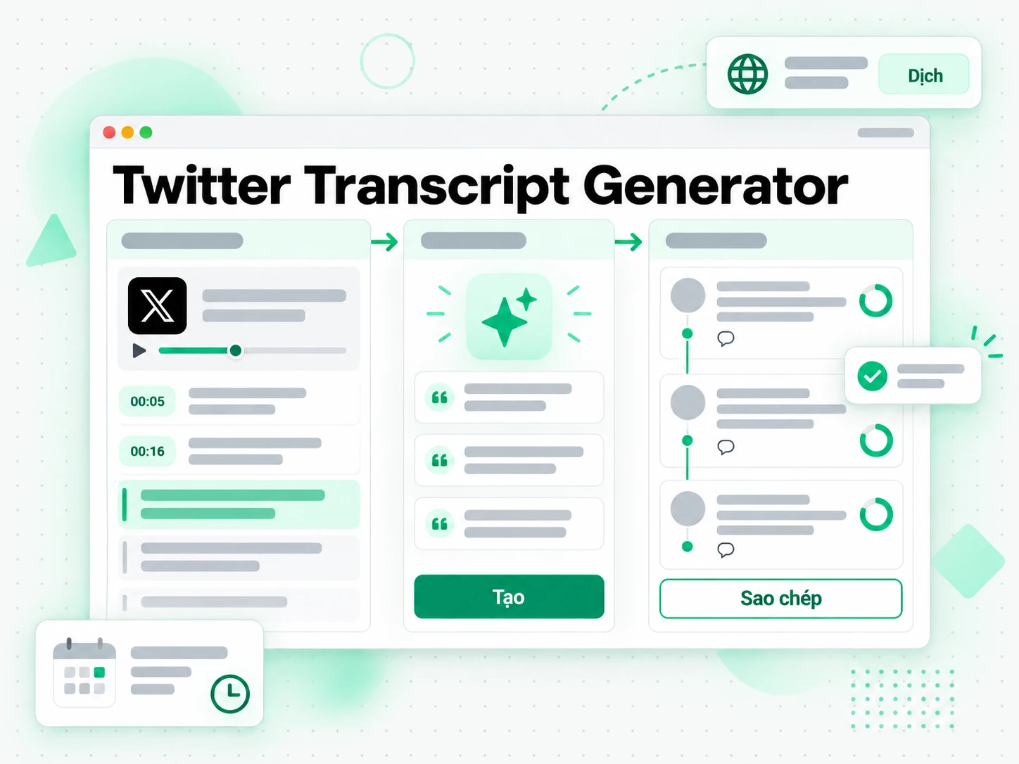 Twitter Transcript Generator giúp nhà sáng tạo tái sử dụng bản ghi thành chuỗi bài viết