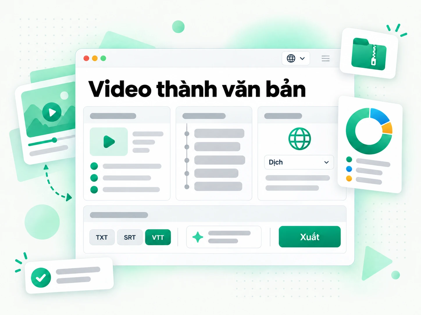 Video thành văn bản được viết lại thành kịch bản mới