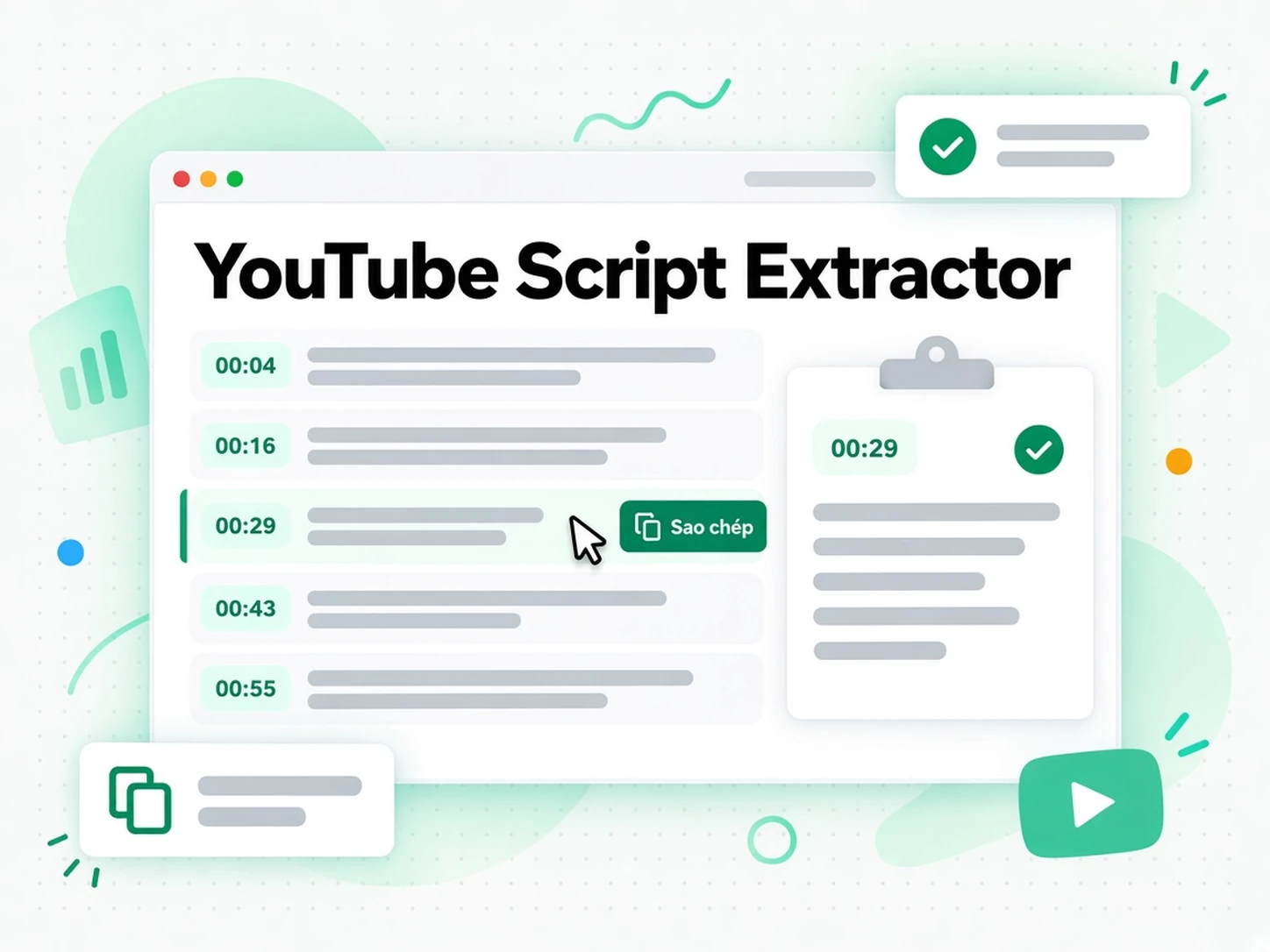 YouTube Script Extractor: Đọc và tìm trong kịch bản mà không cần xem lại