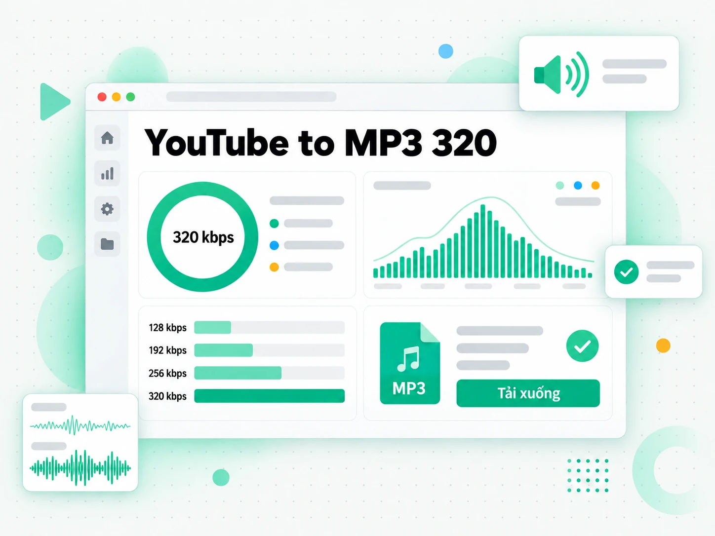 YouTube to MP3 320 để tạo danh sách nghe ngoại tuyến