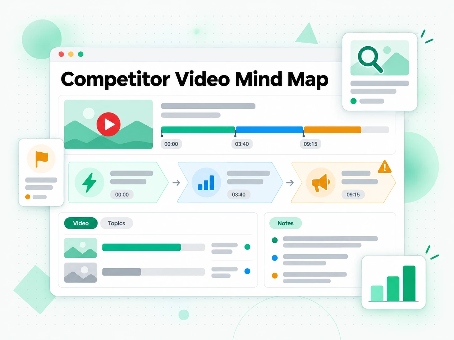 Competitor Video Mind Map: content planning mind map from a competitor video