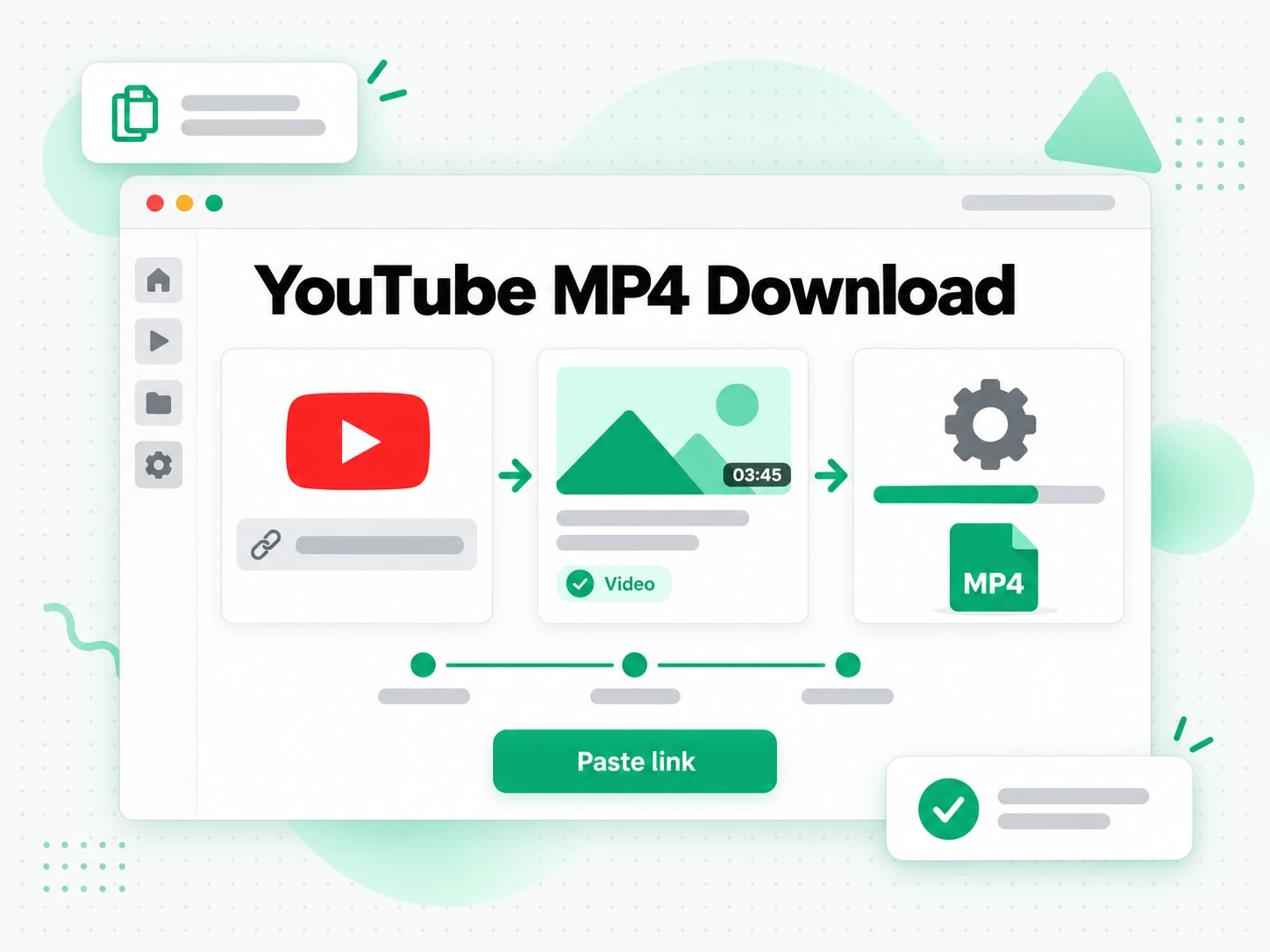 YouTube MP4 Download: pasting a YouTube link