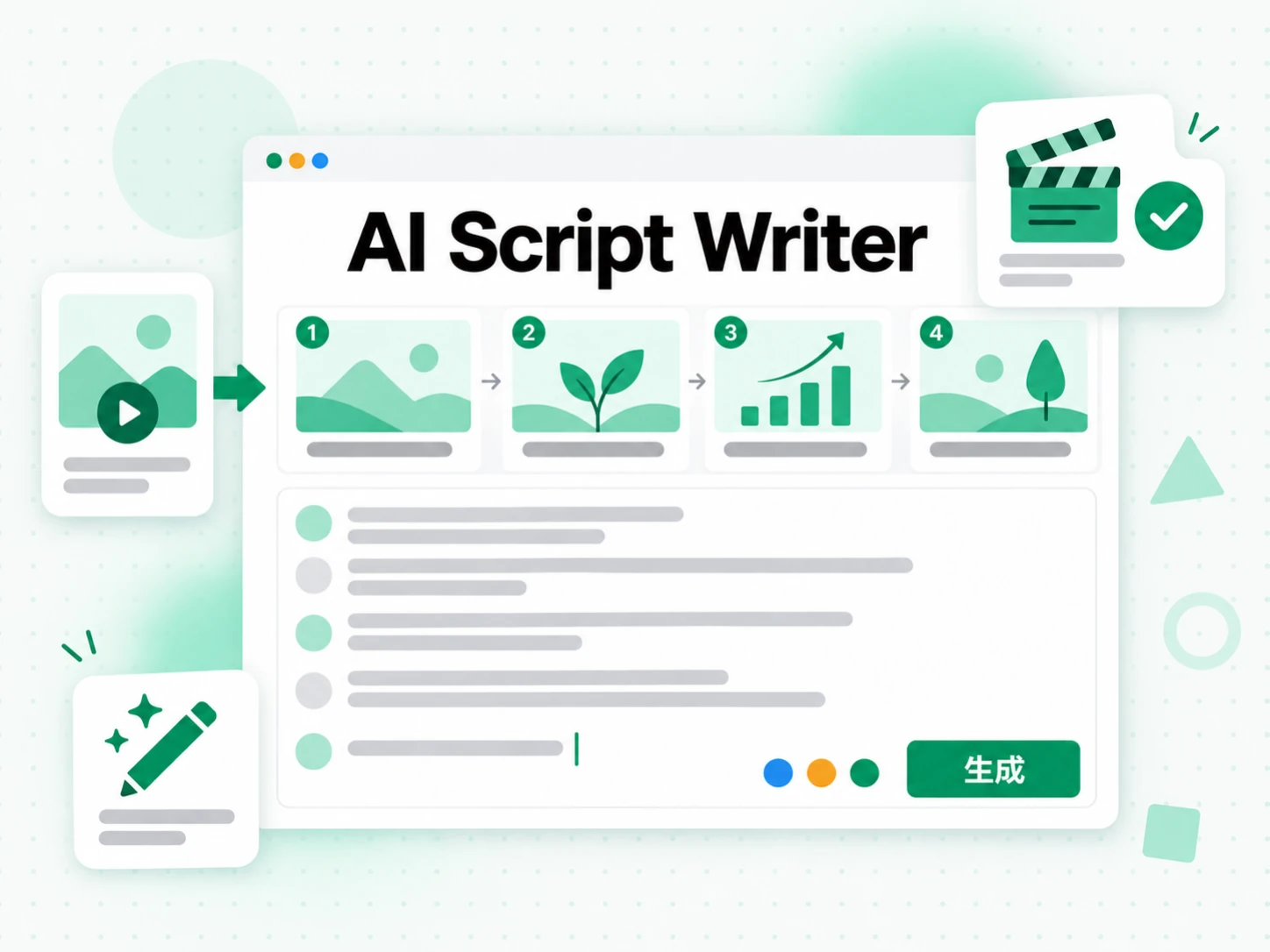 AI Script Writer：用转录文本把视频改成新脚本或新语言的场景