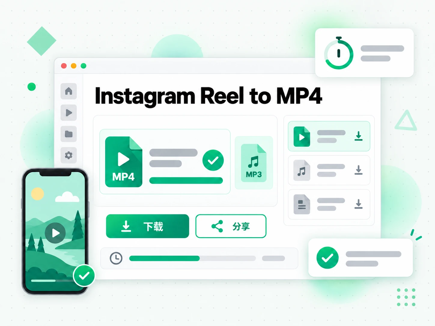 Instagram Reel to MP4:下载生成的文件