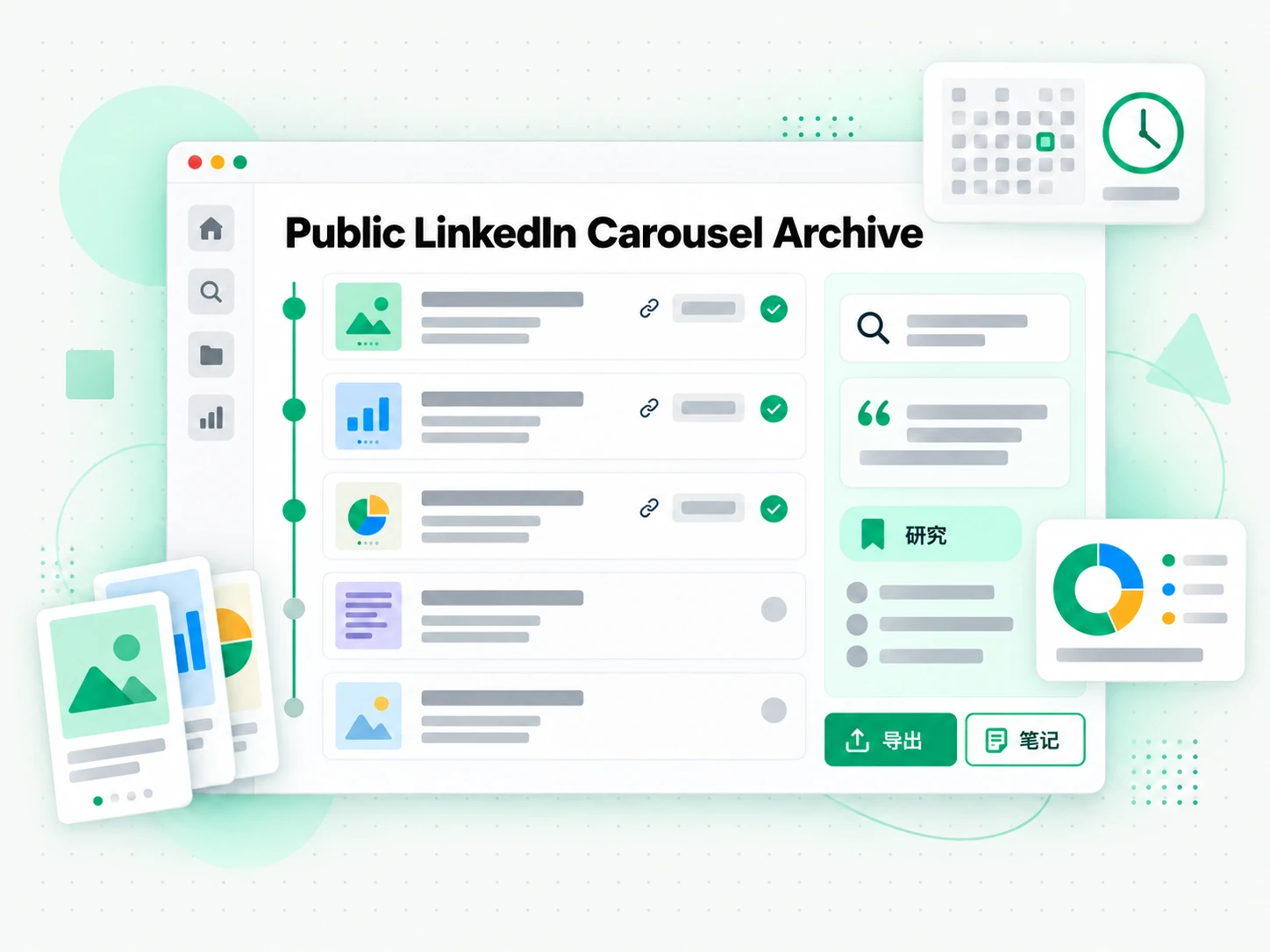 Public LinkedIn Carousel Archive：参考公共研究来源