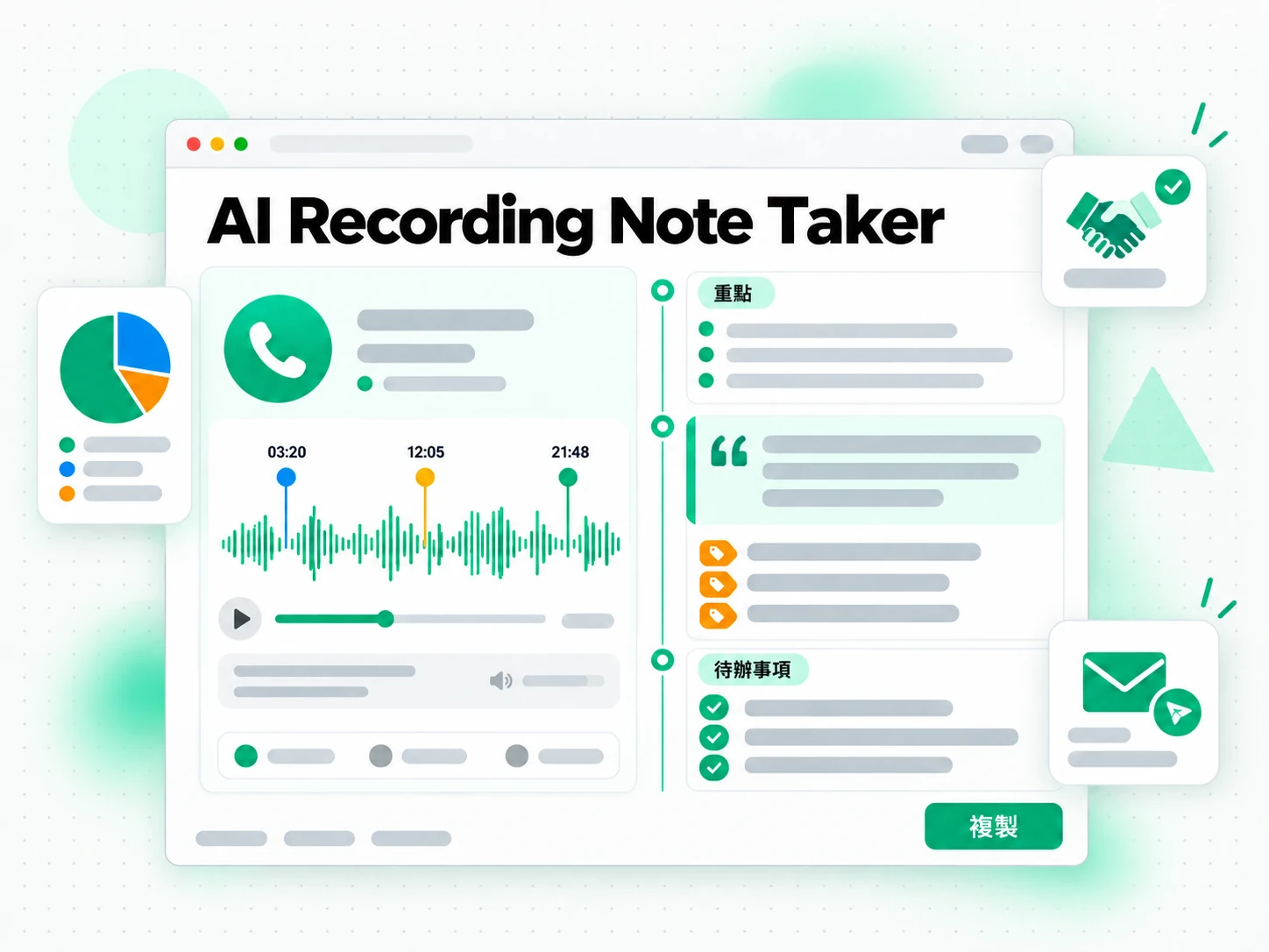 AI Recording Note Taker:用於客戶電話與業務開發會議