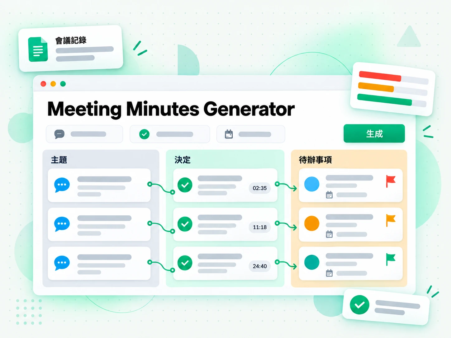 Meeting Minutes Generator:從錄音中擷取待辦事項與決議