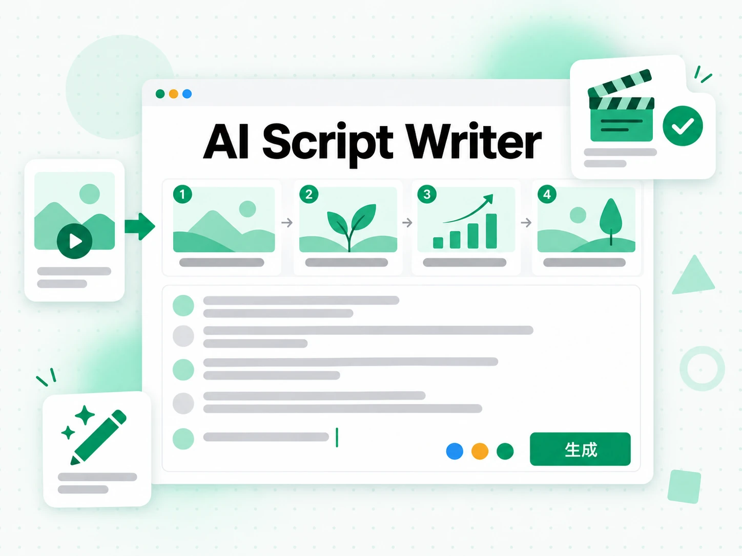 AI Script Writer：用逐字稿把影片改成新腳本或新語言的場景
