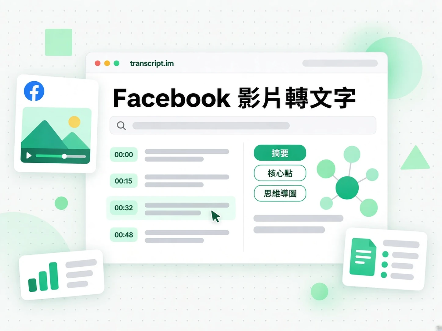 Facebook 影片轉文字:閱讀並搜尋 Reel 逐字稿