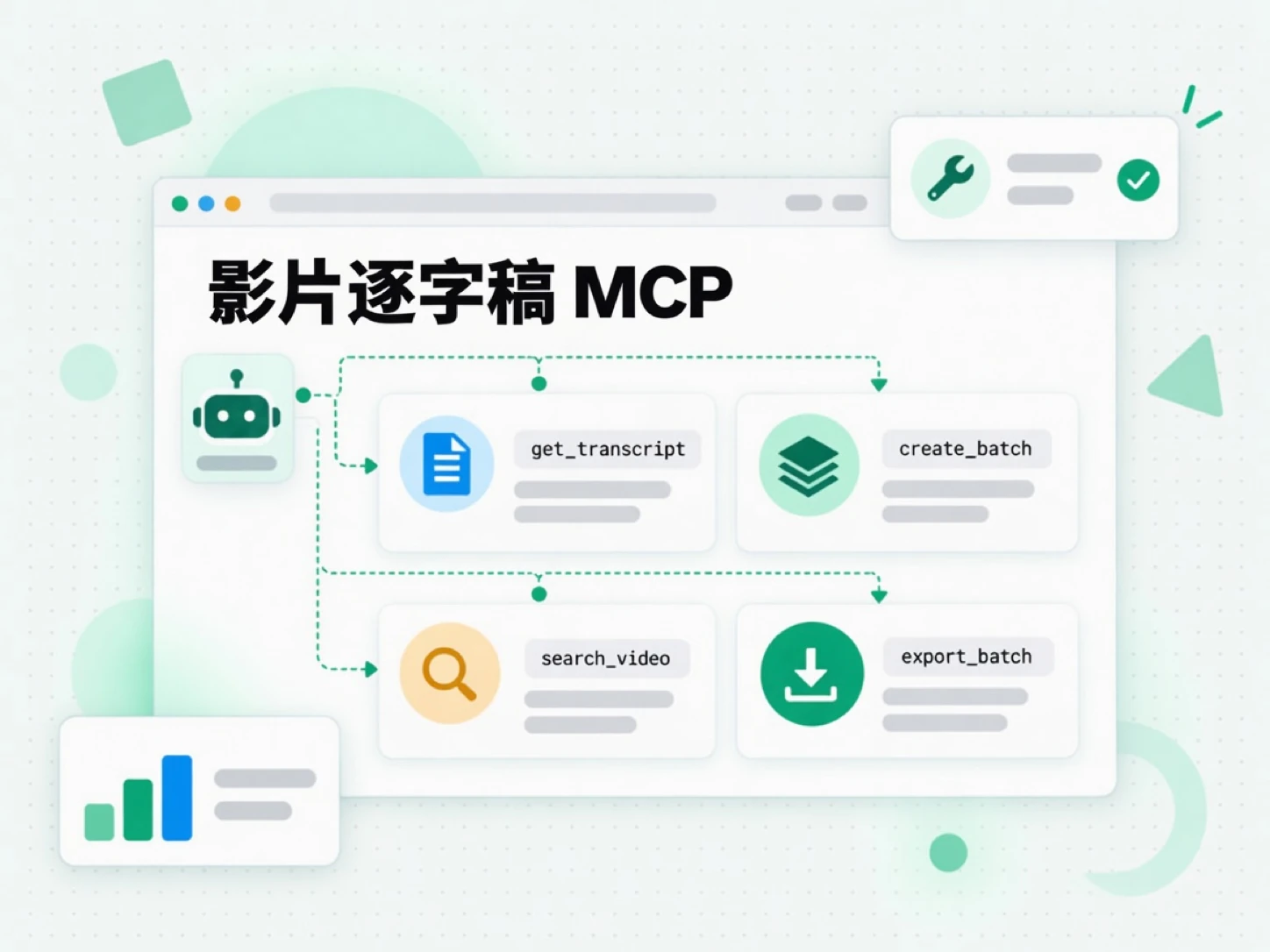 影片逐字稿 MCP：代理可呼叫的逐字稿、批次與 YouTube 探索工具