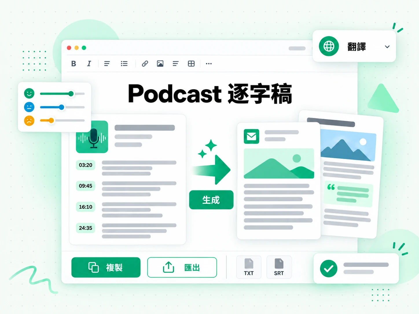 Podcast 逐字稿:把逐字稿改寫成電子報或部落格文章