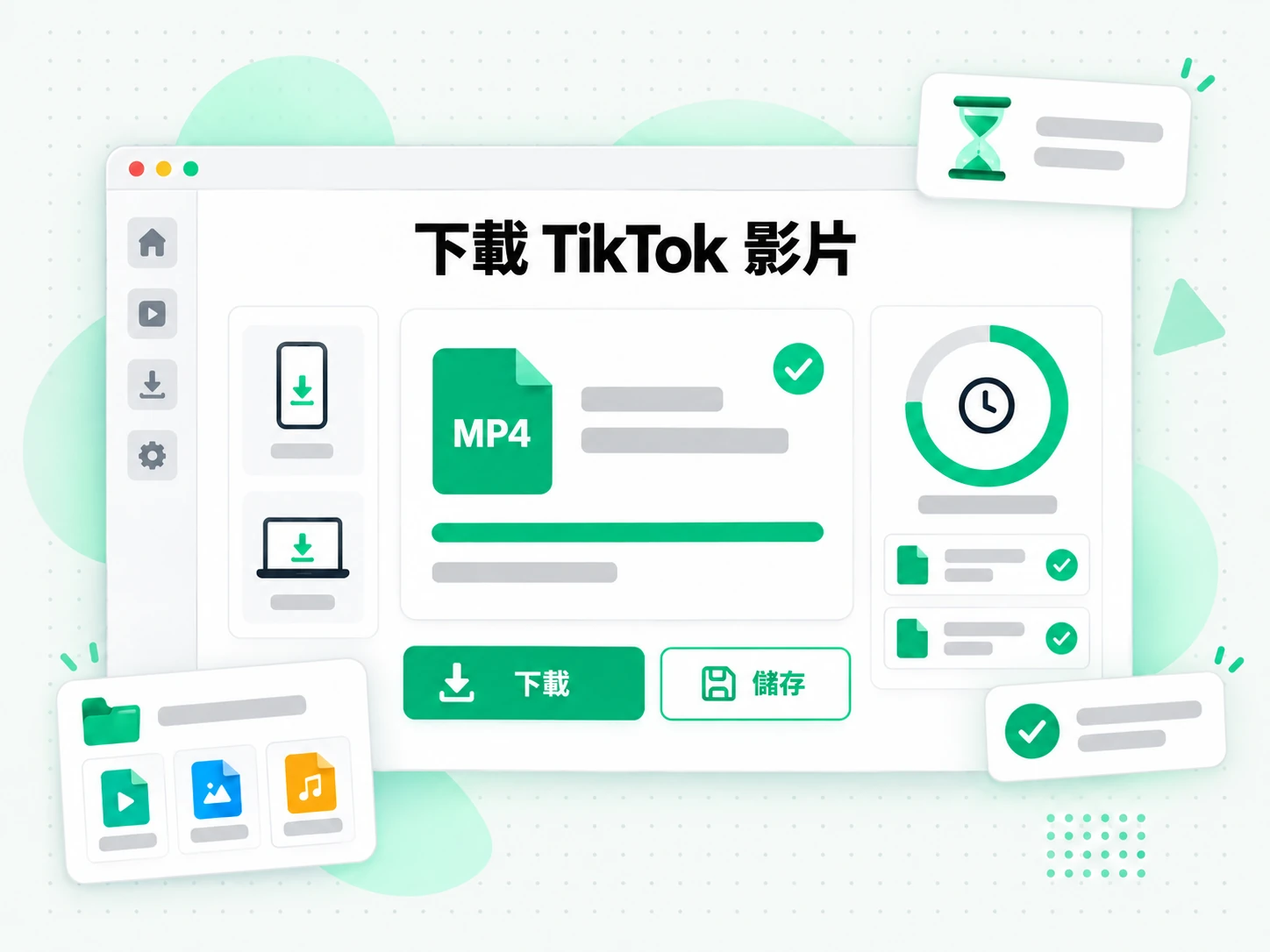 下載 TikTok 影片：下載完成的影片檔案