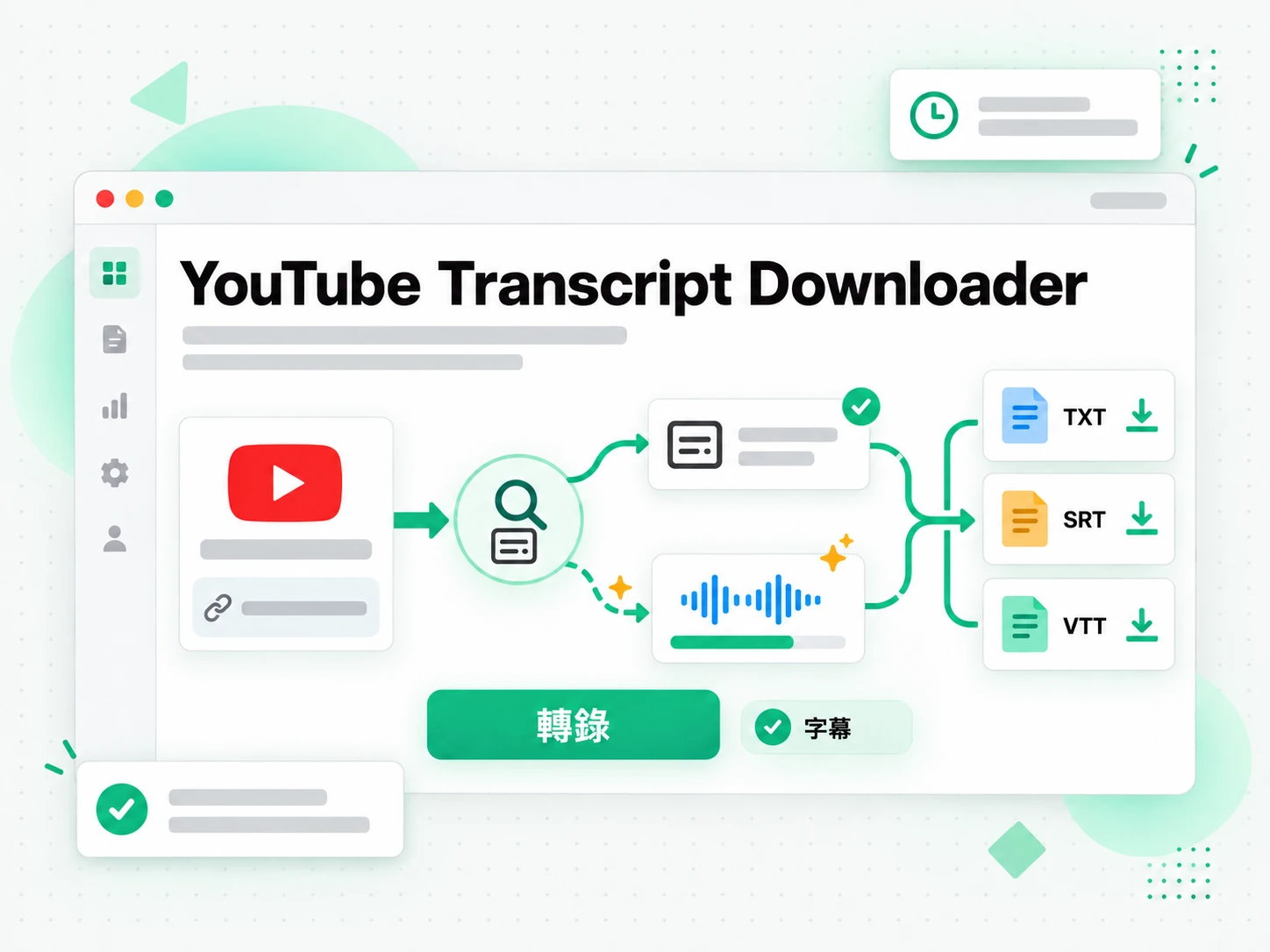 YouTube Transcript Downloader:貼上 YouTube 連結到字幕下載工具